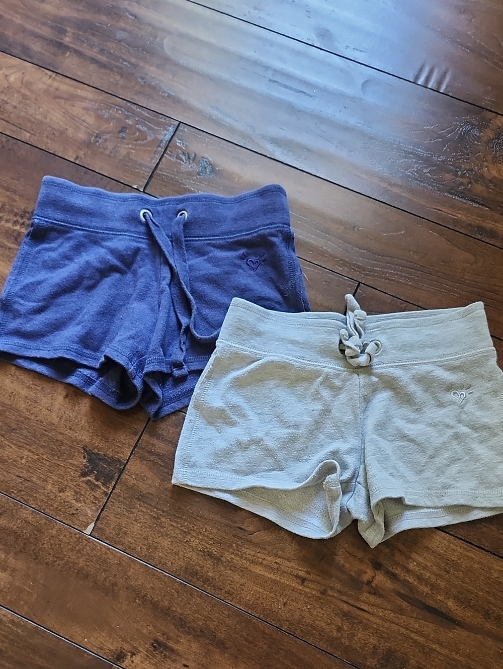 3/$15! Justice 5t Terry Cloth Drawstring Shorts - Blue and Light Gray